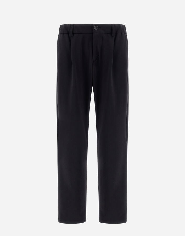 Herno TROUSERS IN LIGHT NON-WASHED SCUBA Black PT000051U12359S9300